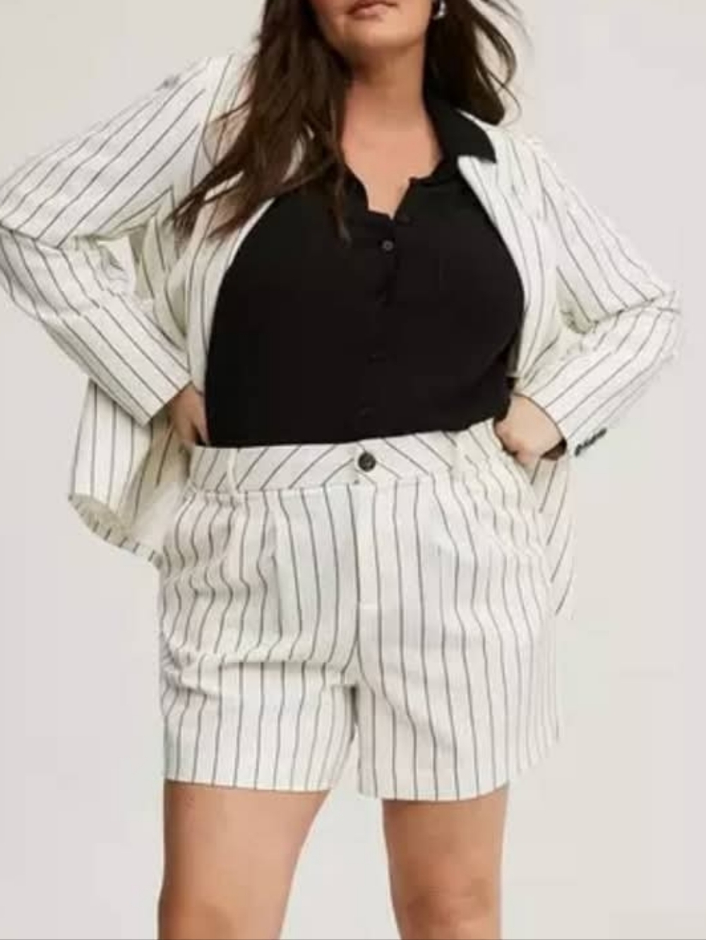Nwt Striped White Pinstripe Shorts